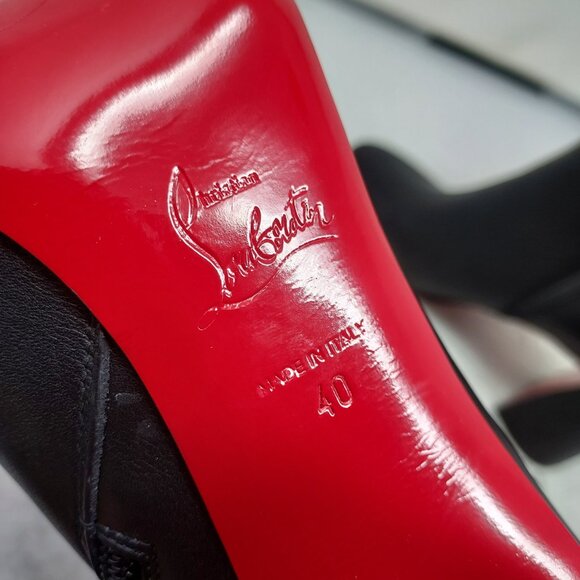 Christian Louboutin Black Turela Leather Ankle Boot - Picture 4 of 12